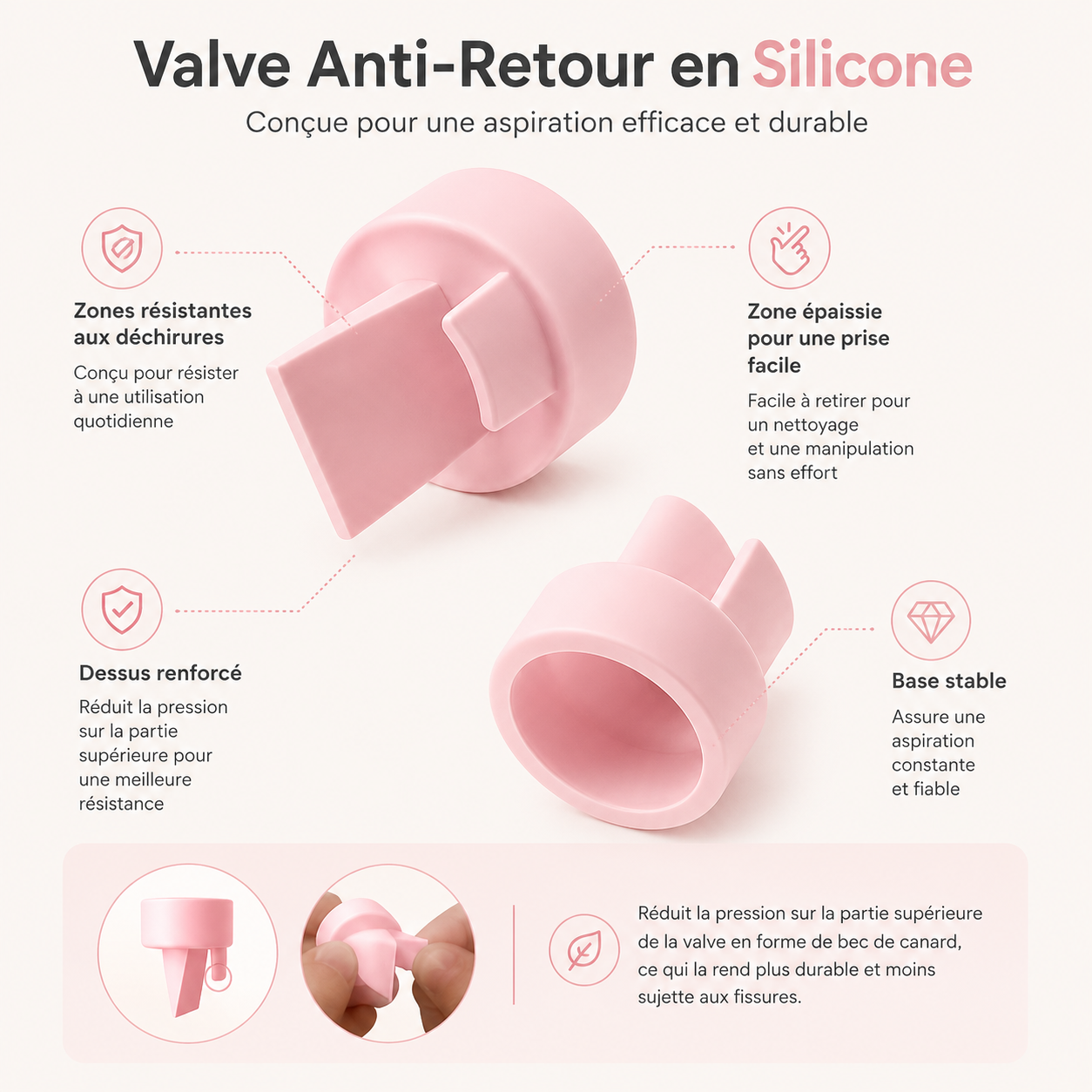 Valve a bec de canard  S1,S2, 9+Valve