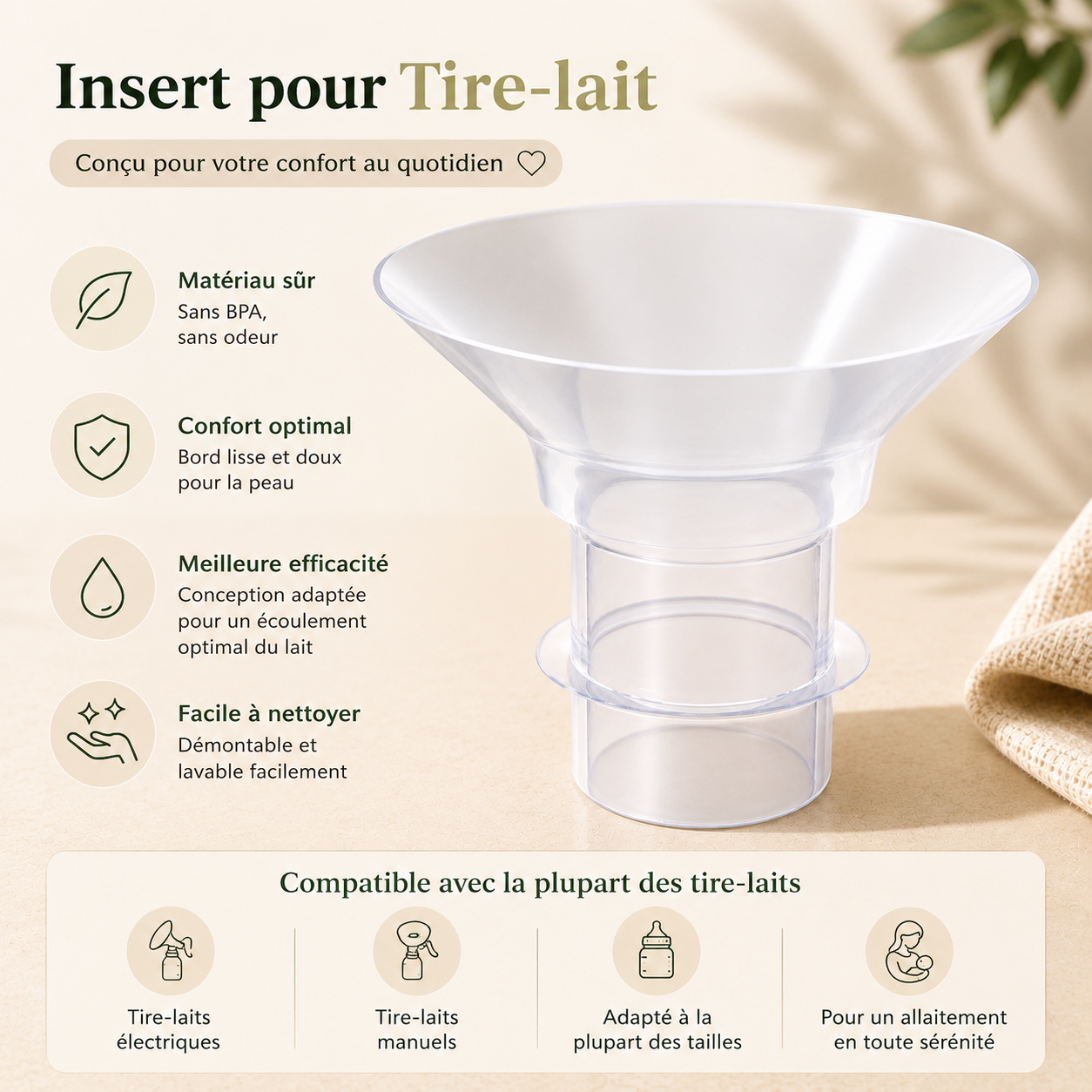 Insert pour Tire-lait