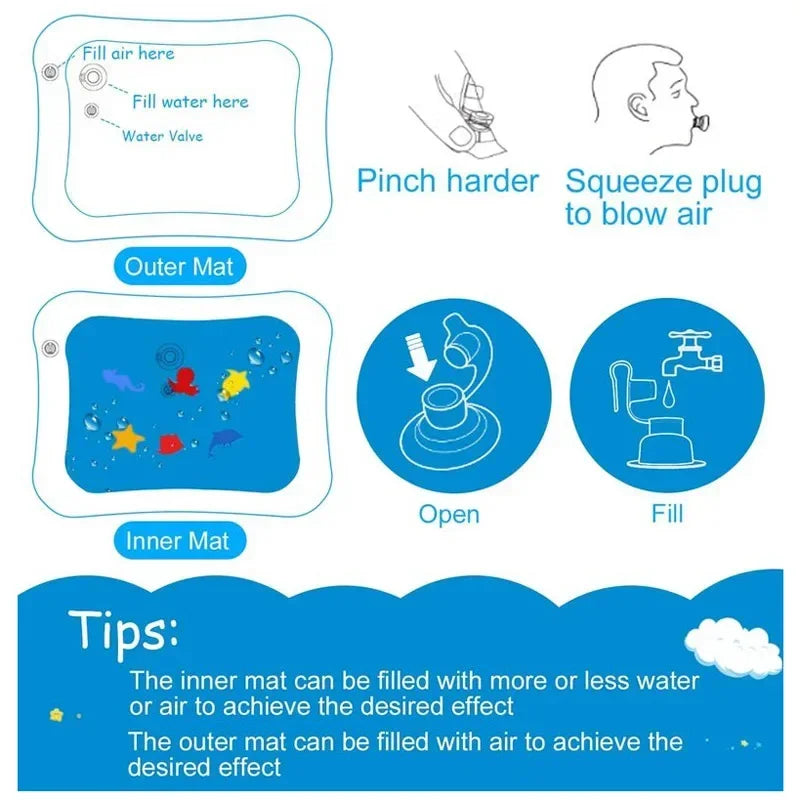 Tapis d'éveil aquatique pour bébé